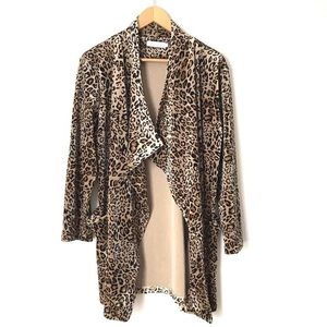 AMARYLLIS ANIMAL PRINT VELVET CARDIGAN- SIZE L